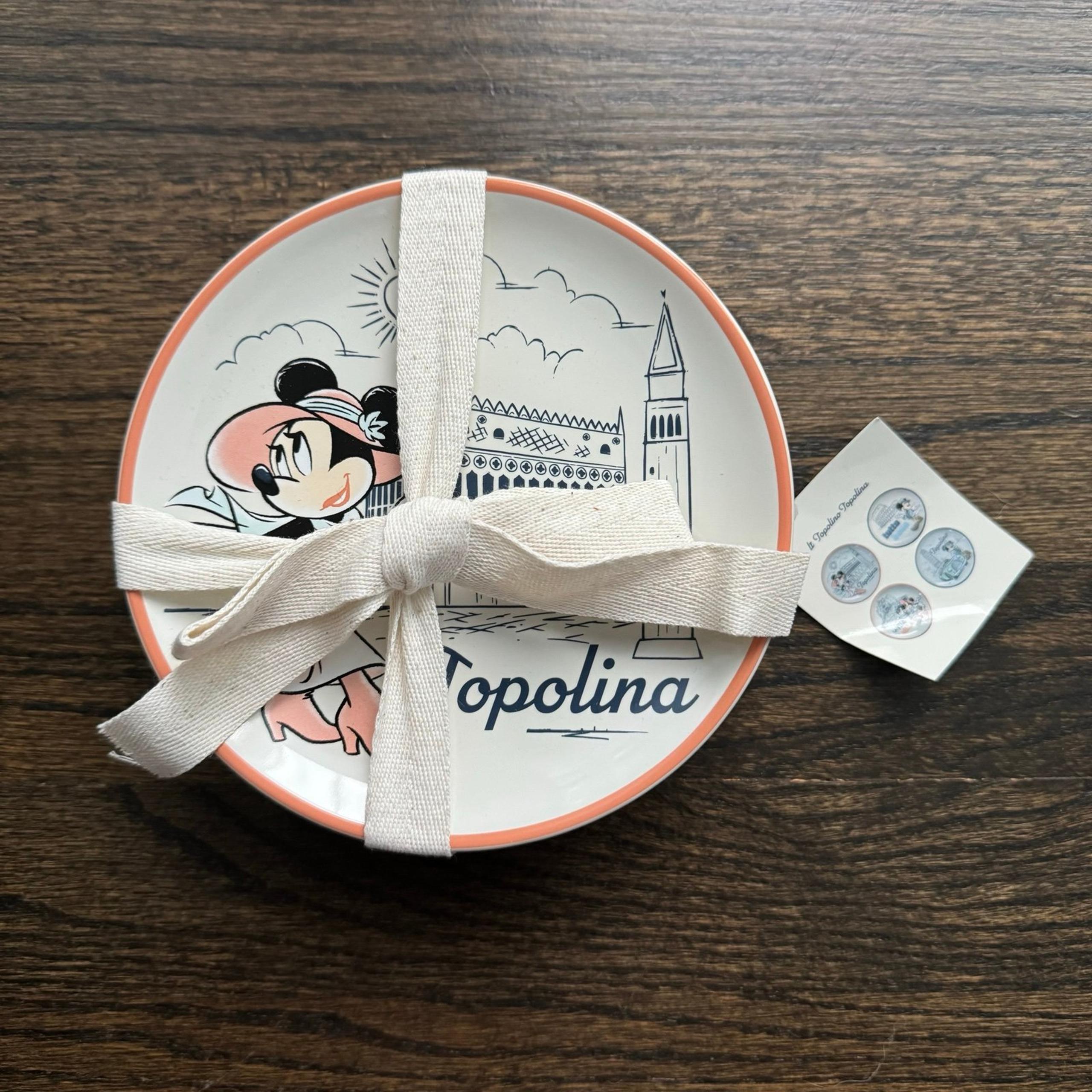 Disney Parks Epcot World Showcase Italy Topolino Appetizer Plates - Set of 4 NWT