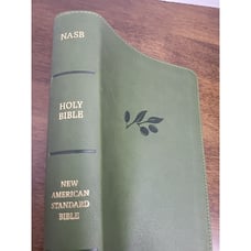 NASB 2022 Reference Bible Large Print Olive Leather New American Standard Maps