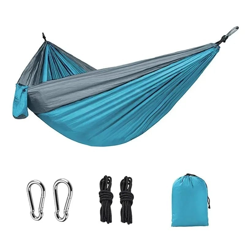 Outdoor Single Person Camping Hammock With Nylon Color Matching Hammock