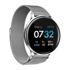 iTouch Sport 3 for Men Silver Case with Silver Mesh Strap Smartwatch (45mm)