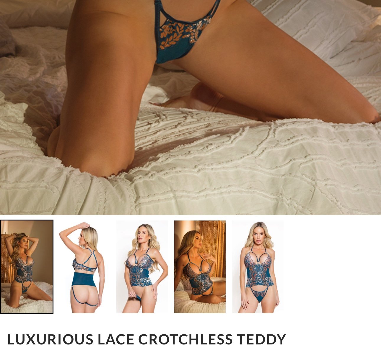 Croquette Francesca Metallic Lace and Mesh Lingere Set 55 original price