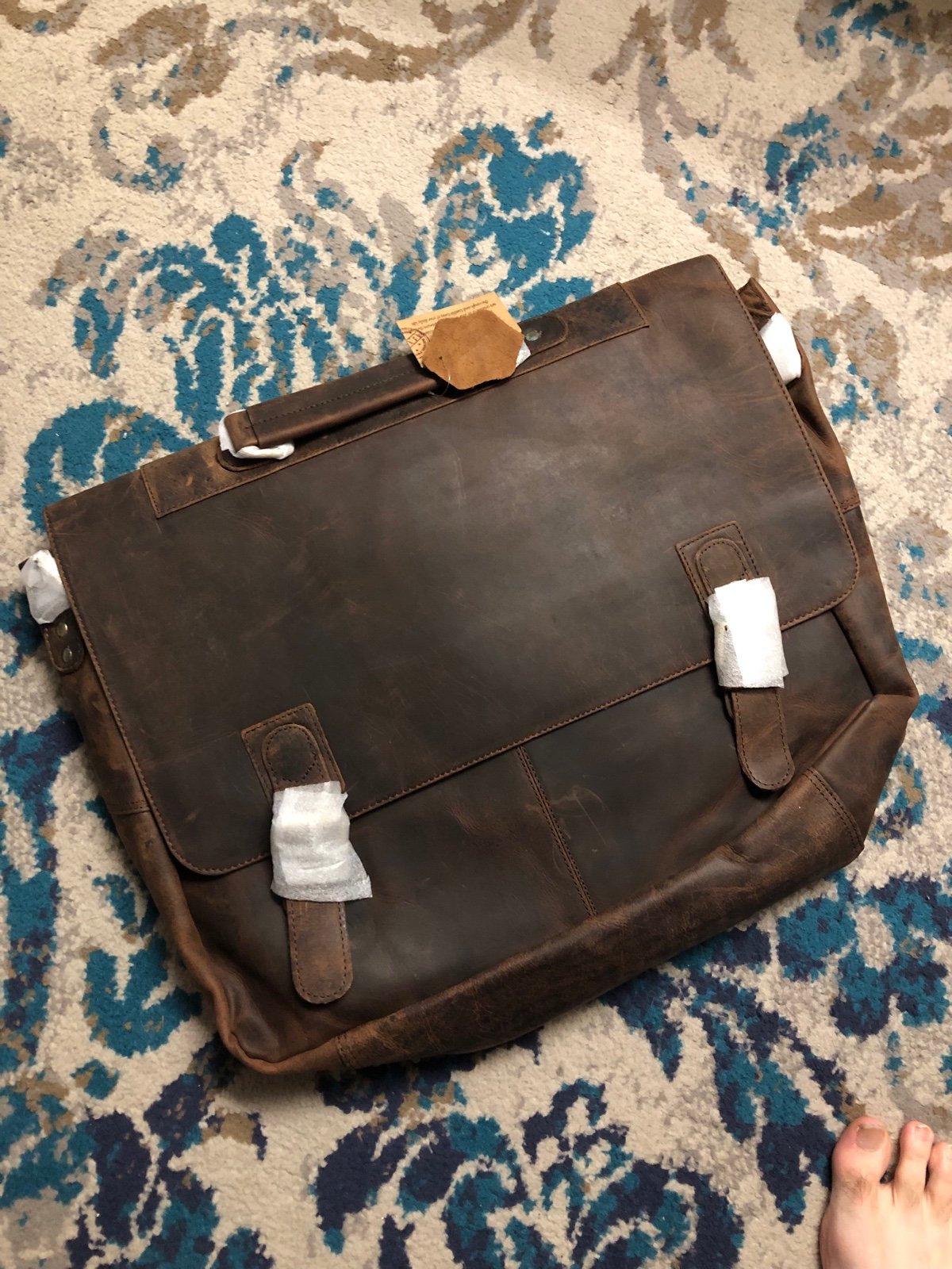 Brown Leather laptop bag