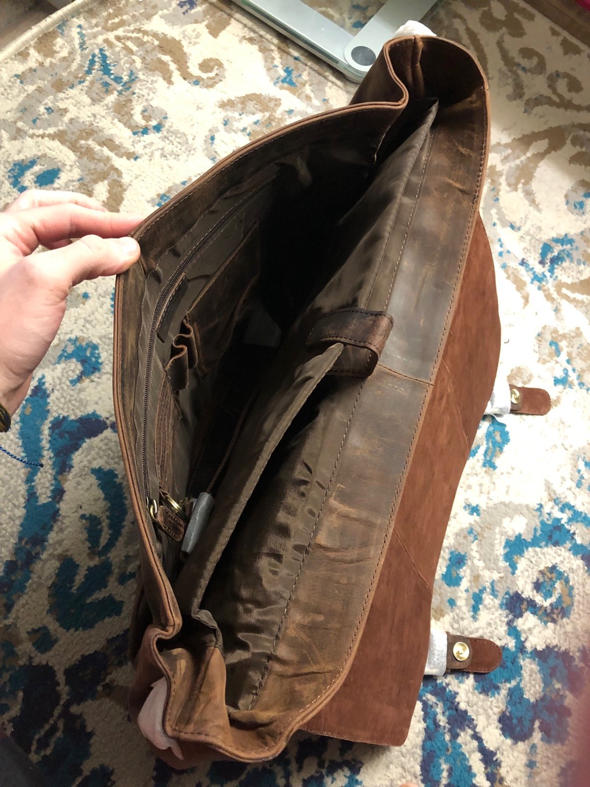 Brown Leather laptop bag