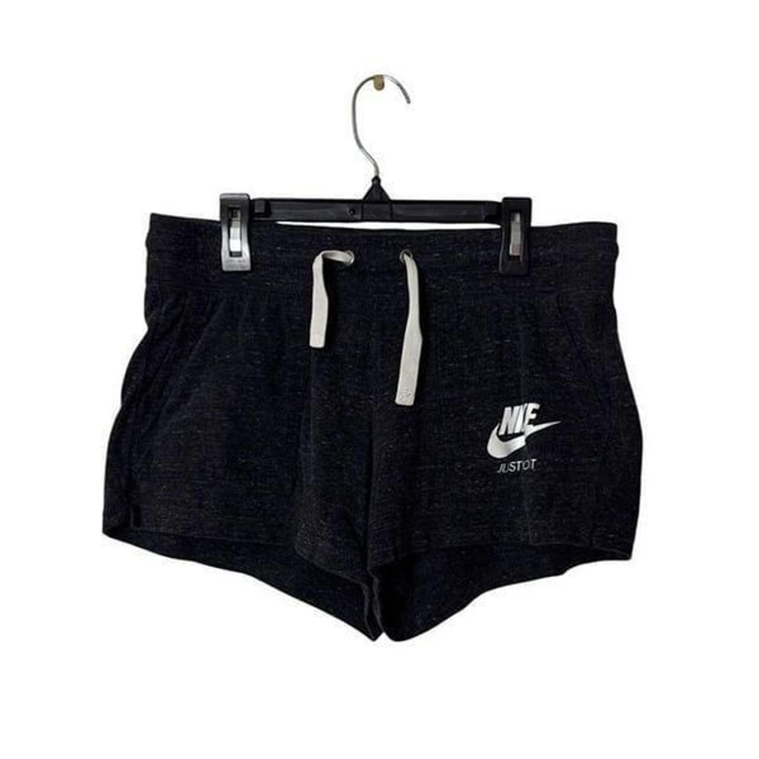Nike Womens M Shorts Black Recycled Polyester & Organic Cotton Athletic Lounge W