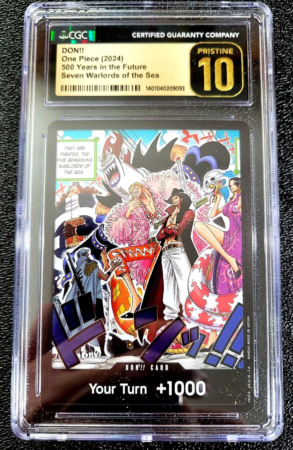 CGC 10 PRISTINE RARE 2024 YOUR TURN ONE PIECE SEVEN WARLORDS OF THE SEA G5794/95