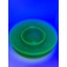 Uranium Optic Swirl Green Vaseline Depression Glass 8 Plate Set of 5