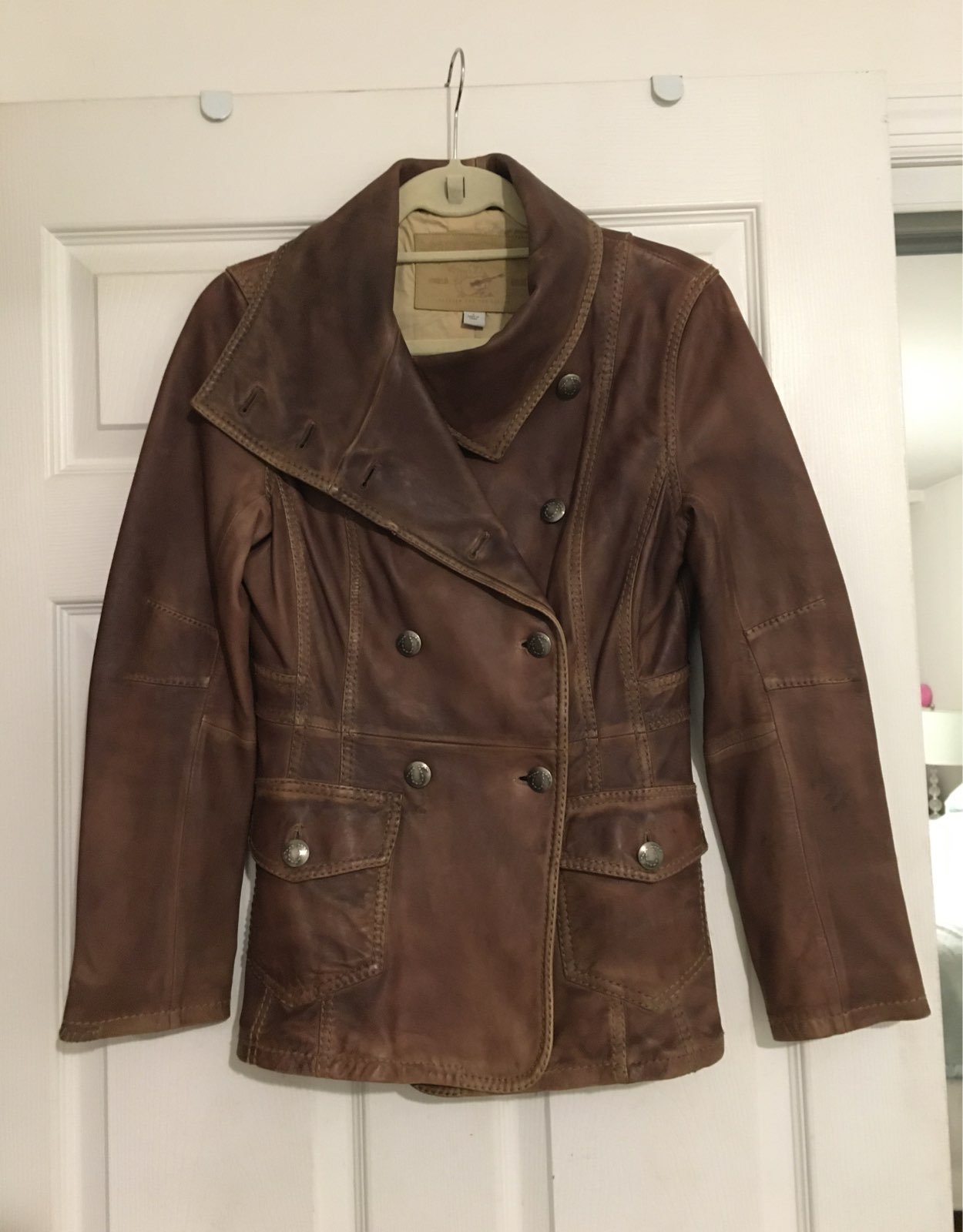True religion leather jacket