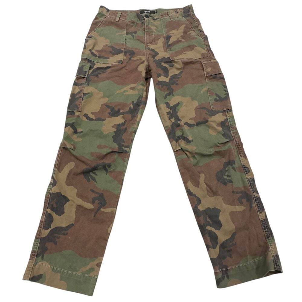 Hudson Los Angeles Distressed Camouflage Cargo Military Pants Men's Size 30