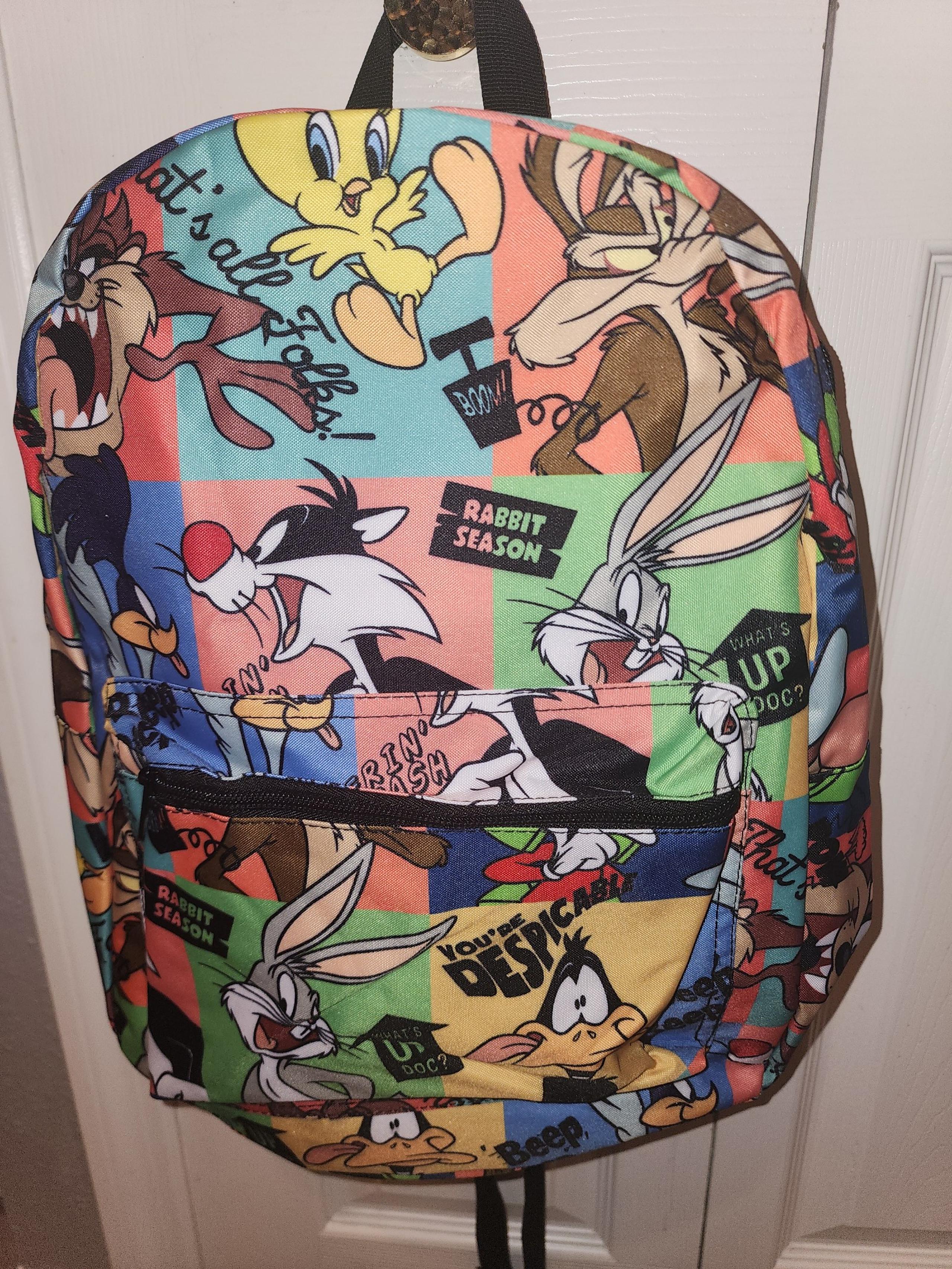 Looney Tunes Classic Cartoon Characters Tile Print Laptop Backpack