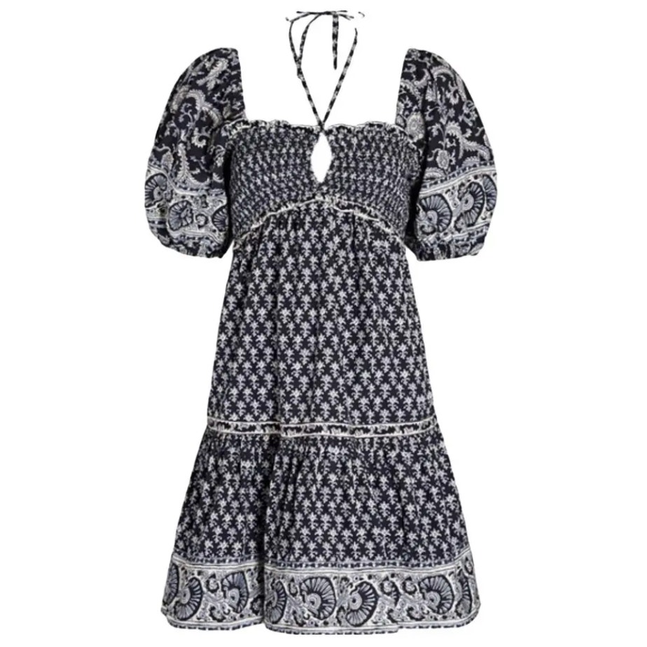 Sea New York Jasper A-Line Mini Dress in Navy Flowers Size XS X-Small