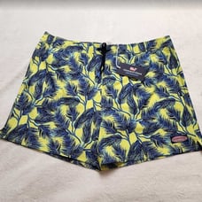 New men's XL Vineyard Vines 5 printed Chappy swim trunks Pine Palms wild lime