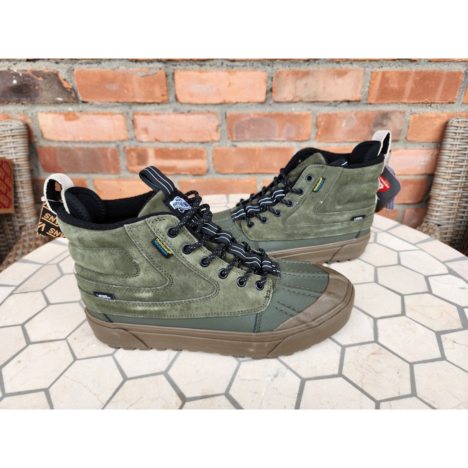 Vans Del Pato MTE 2 Utility Gum Dark Olive Snow Boot Rain Boots Duck Men Sz 9