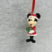 Disney Park Mickey & Minnie Mouse w/ Gift Christmas Bell 2017 Porcelain Ornament