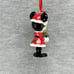 Disney Park Mickey & Minnie Mouse w/ Gift Christmas Bell 2017 Porcelain Ornament
