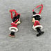 Disney Park Mickey & Minnie Mouse w/ Gift Christmas Bell 2017 Porcelain Ornament