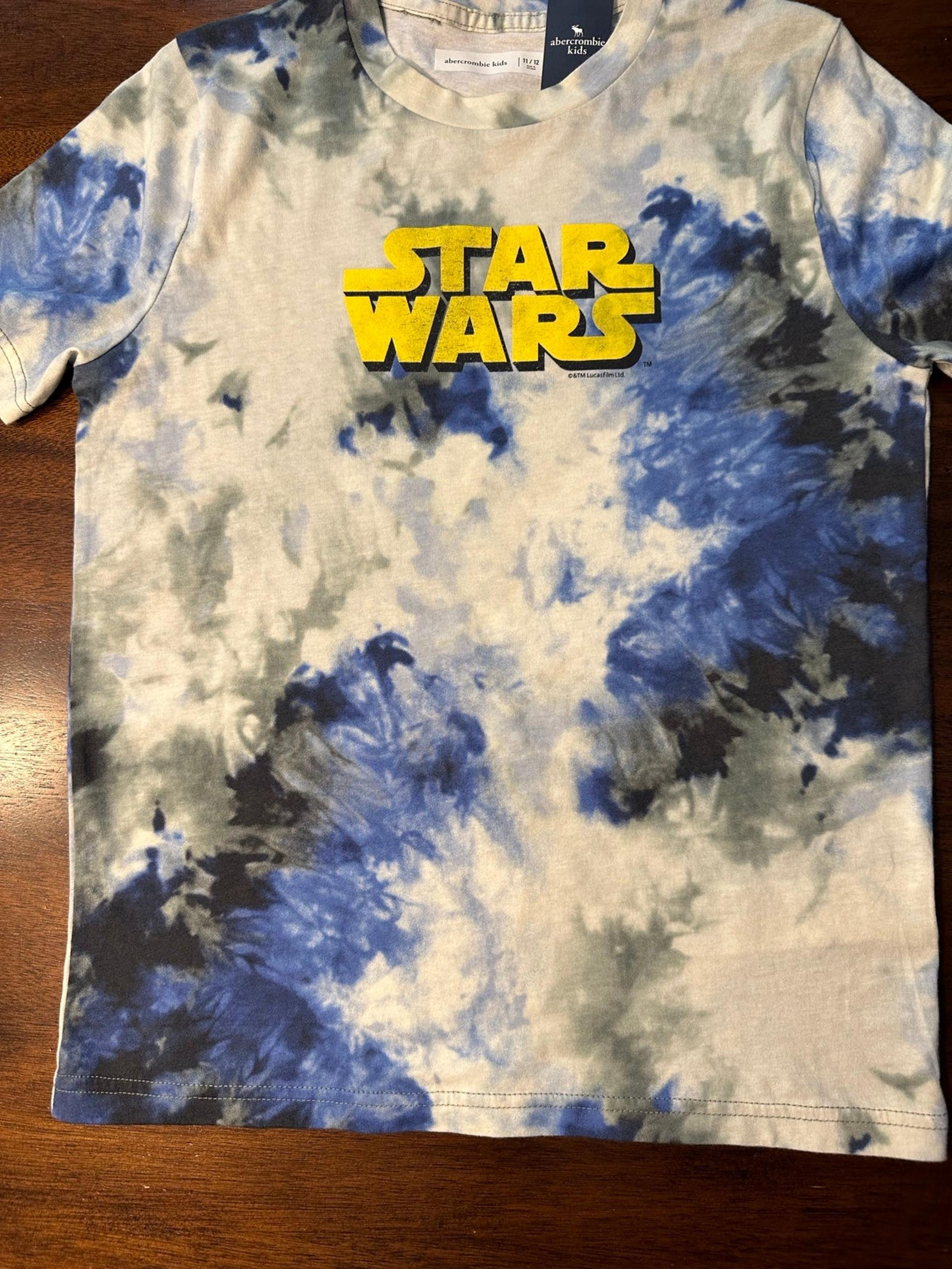 NWT Abercrombie Kids Star Wars Tie-Dye Style T-shirt Boy’s size 11-12