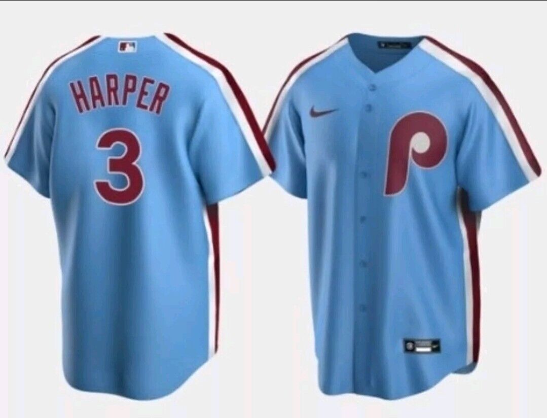 Women PHILADELPHIA PHILLIES BRYCE HARPER stitched jersey NWT XL (Fits Like Mediu