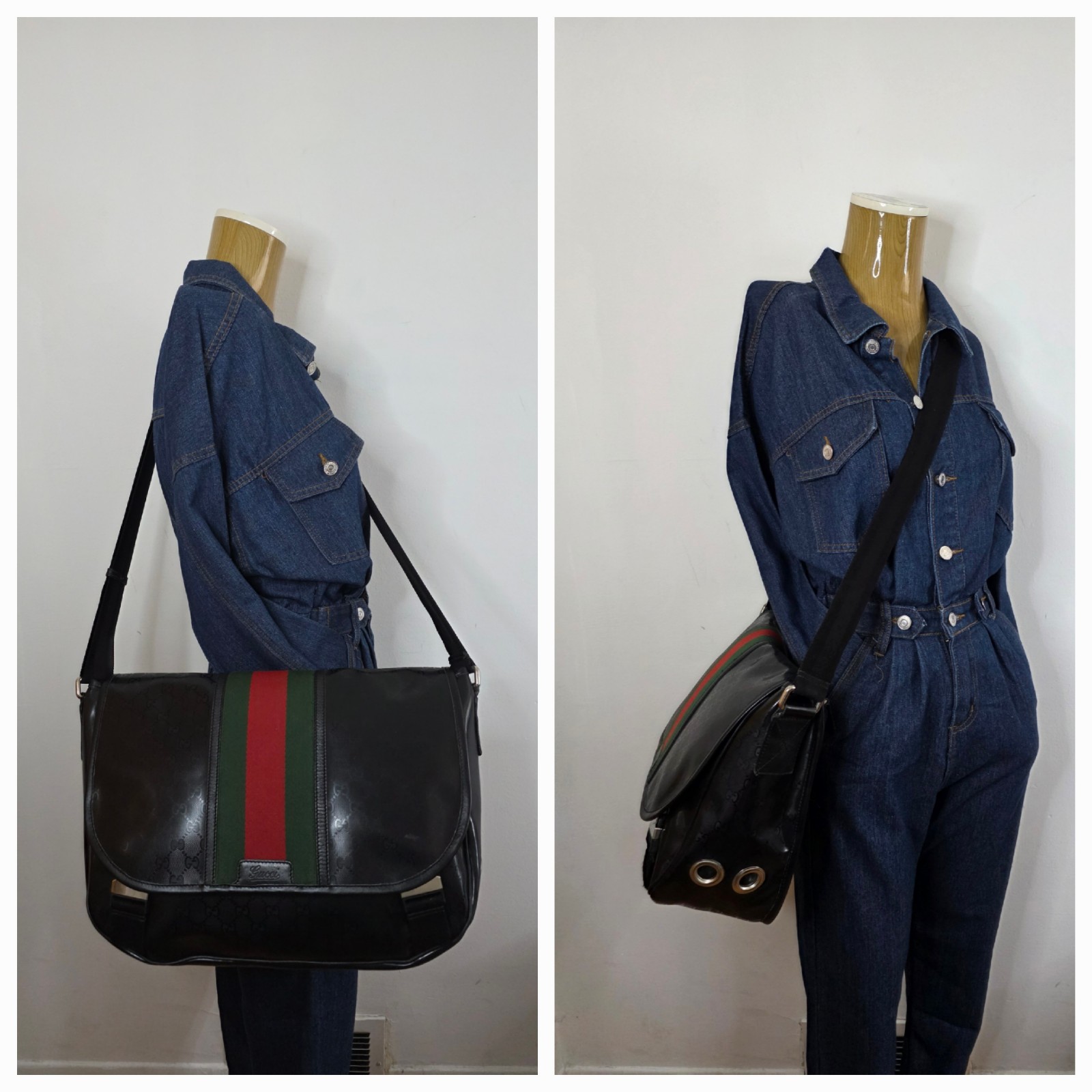 GUCCI Fiat 500 Double Buckle Messenger Bag