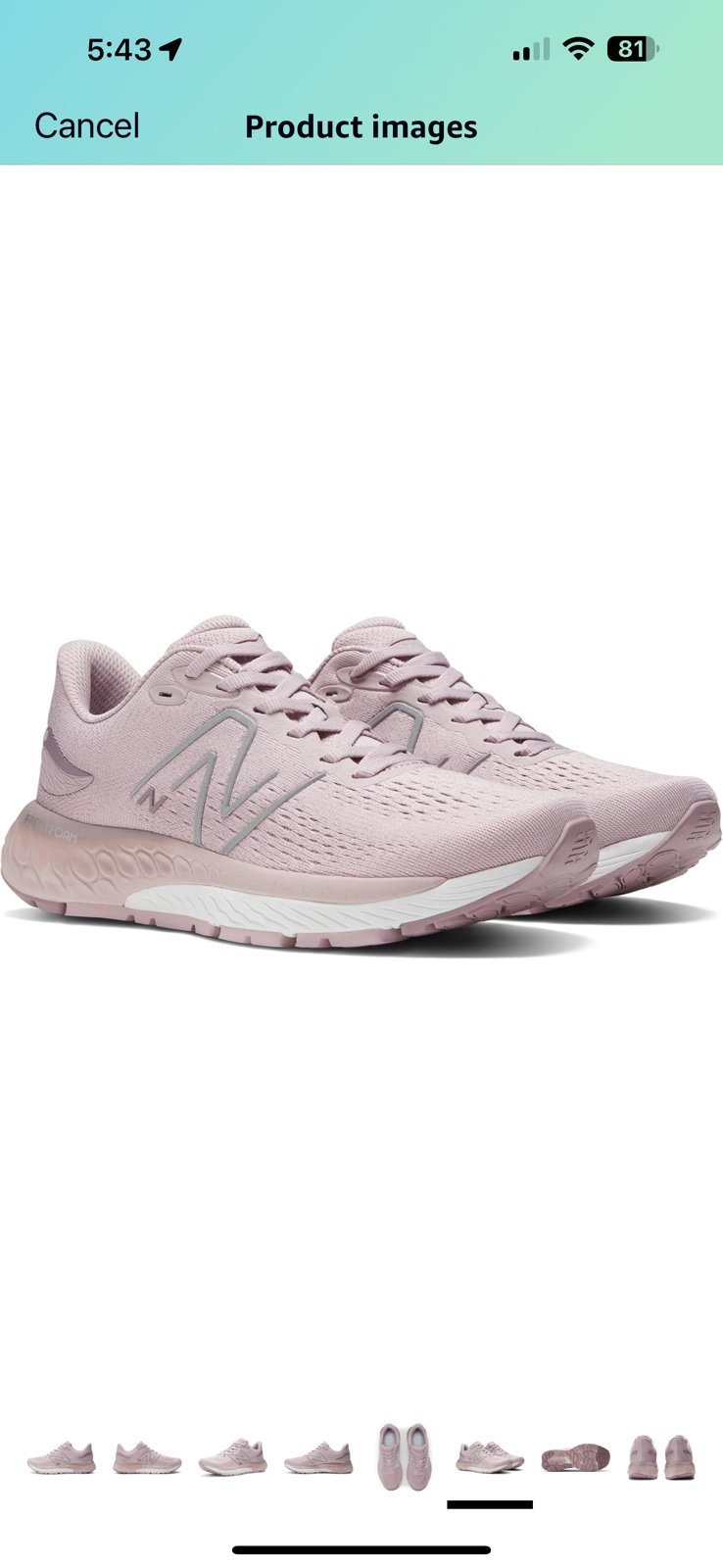 New Balance Fresh Foam x880 V12 purple violet sz 7.5W