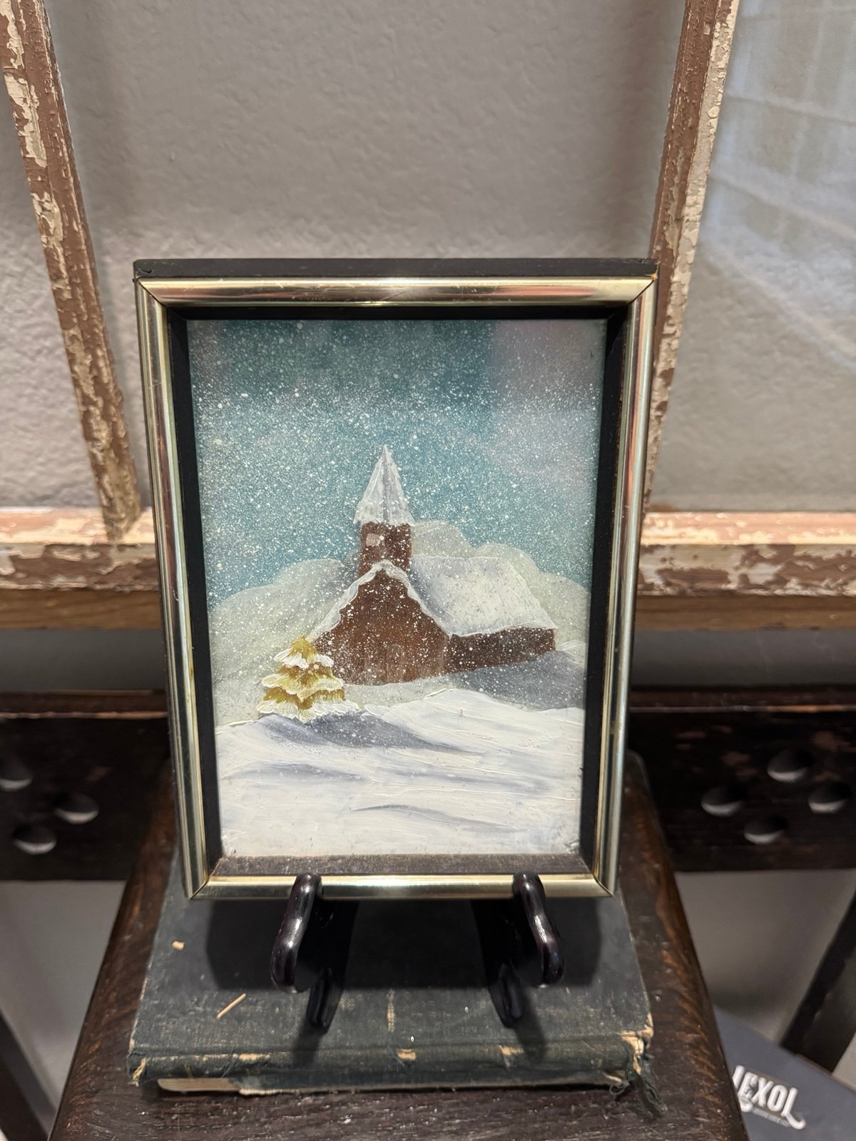 Snowy Church 3d painting