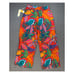 NWT C&C California Linen Pants Pull On Bright Tropical Print Size Medium