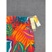 NWT C&C California Linen Pants Pull On Bright Tropical Print Size Medium