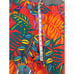 NWT C&C California Linen Pants Pull On Bright Tropical Print Size Medium