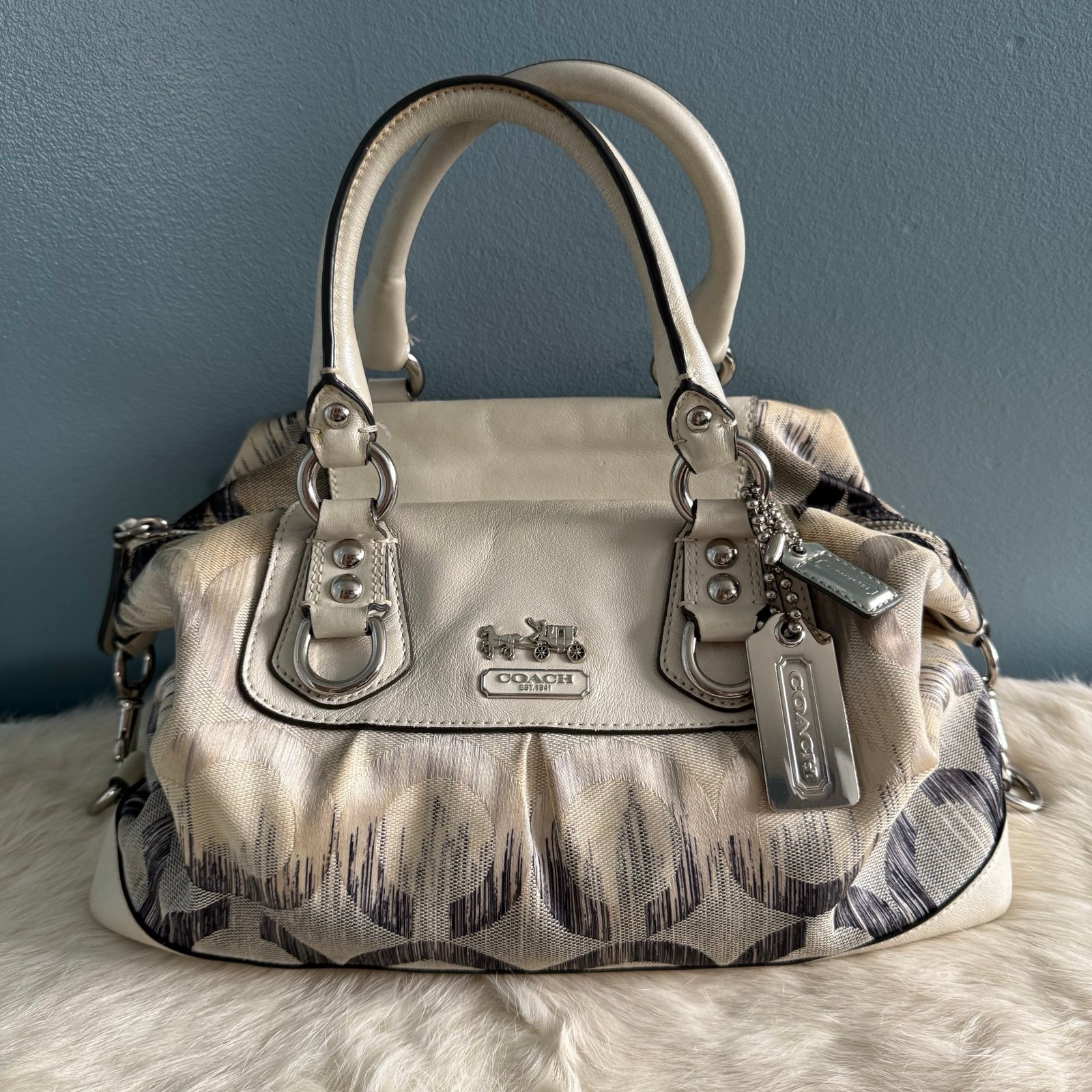 Coach Vintage Madison Signature Sabrina Cloth Satchel