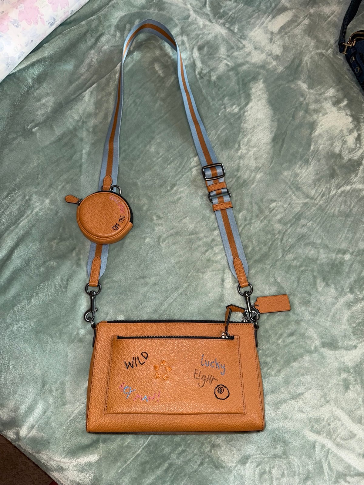 Coach Eight Ball Crossbody Bag with Coin Pouch