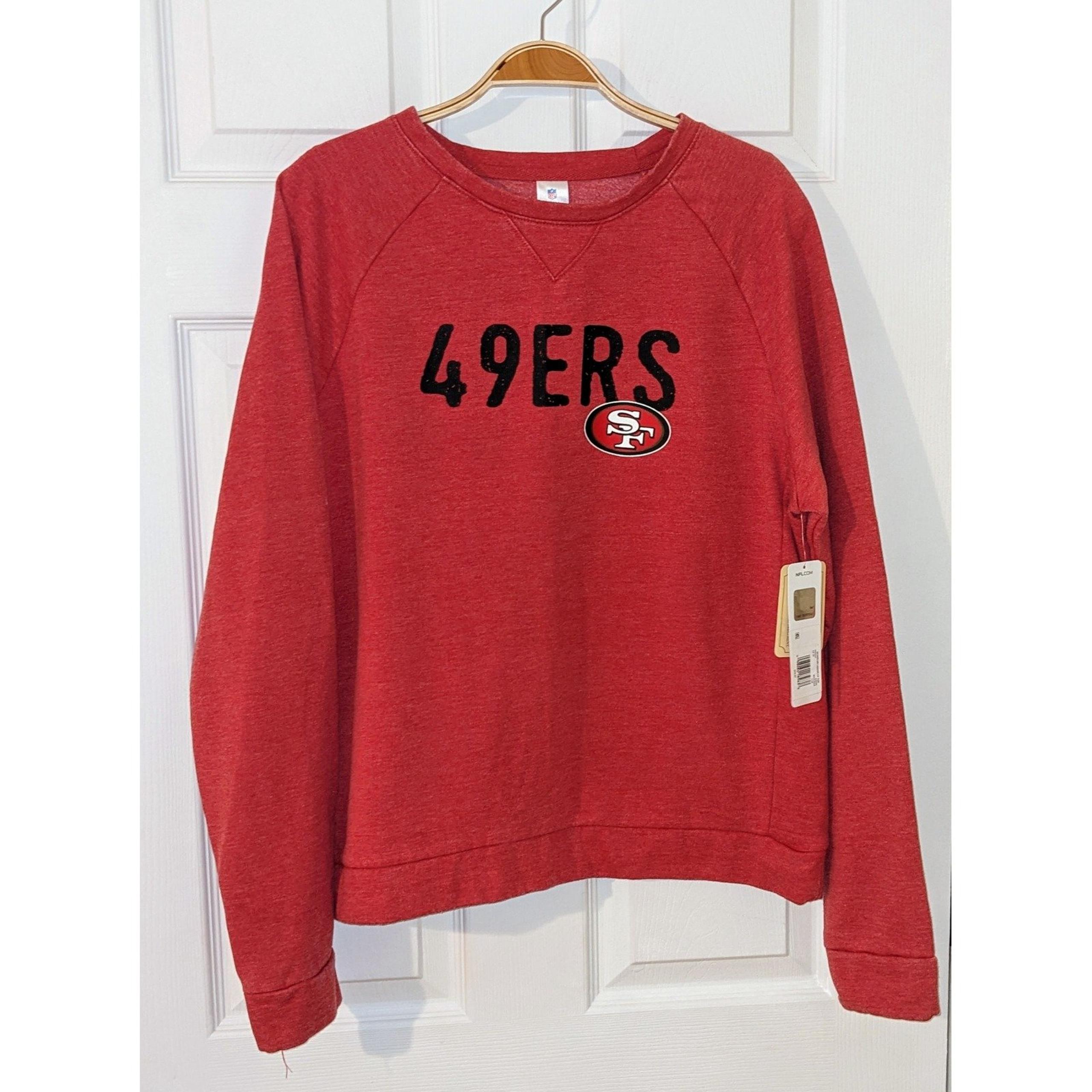 NFL Women's 49ers Sweatshirt Pullover Top Red Large NWT - Team Apparel