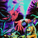 Blacklight Tapestry Cool Hippie Room Decor Wall Psychedelic Surreal Art Painting