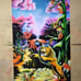 Blacklight Tapestry Cool Hippie Room Decor Wall Psychedelic Surreal Art Painting