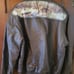 Leather Bomber Jacket Deer Art NWOT