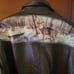 Leather Bomber Jacket Deer Art NWOT