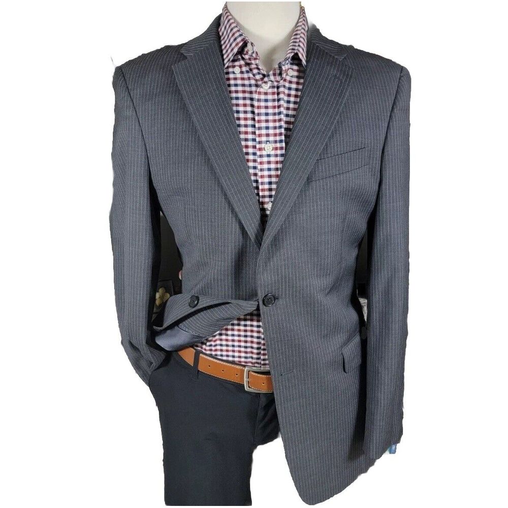 TOMMY HILFIGER Mens Blazer Sport Coat Casual Two Button Jacket Size 42R
