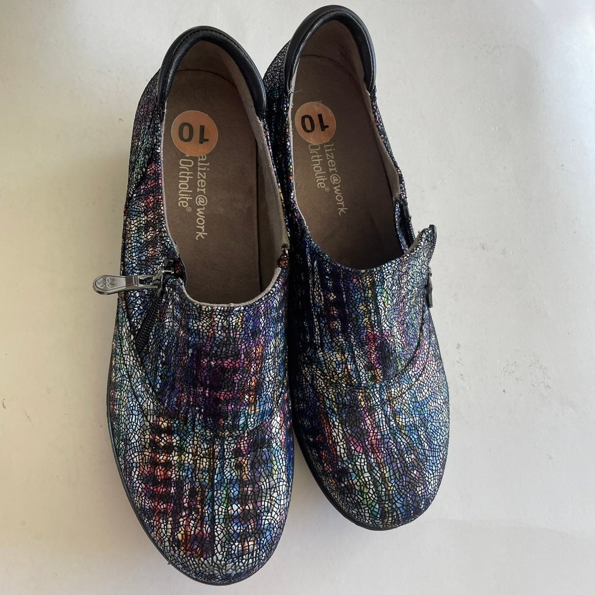 Naturalizer @ Work with Ortholite Florence Clog Slip Resistant Rainbow Size 10.