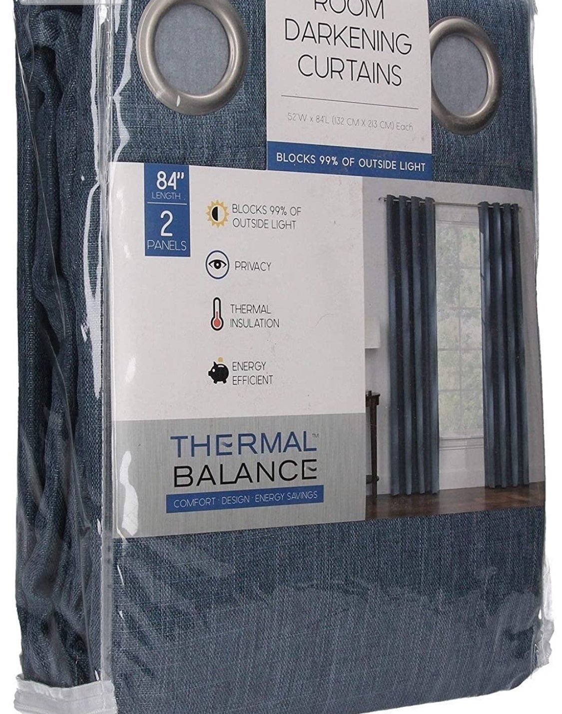 Room Darkerning Curtains Blue