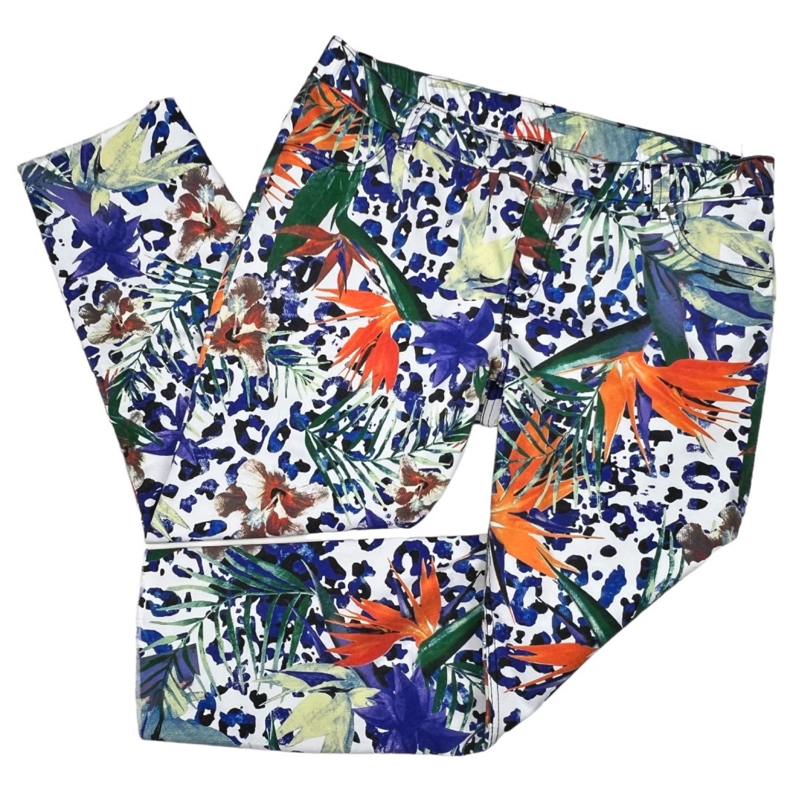high-quality merchandise and convenient, honest service HUE Multicolored XL Jeggings Twill Stretch Floral Women high-quality merchandise and convenient, honest service HUE Multicolored XL Jeggings Twill Stretch Floral Women