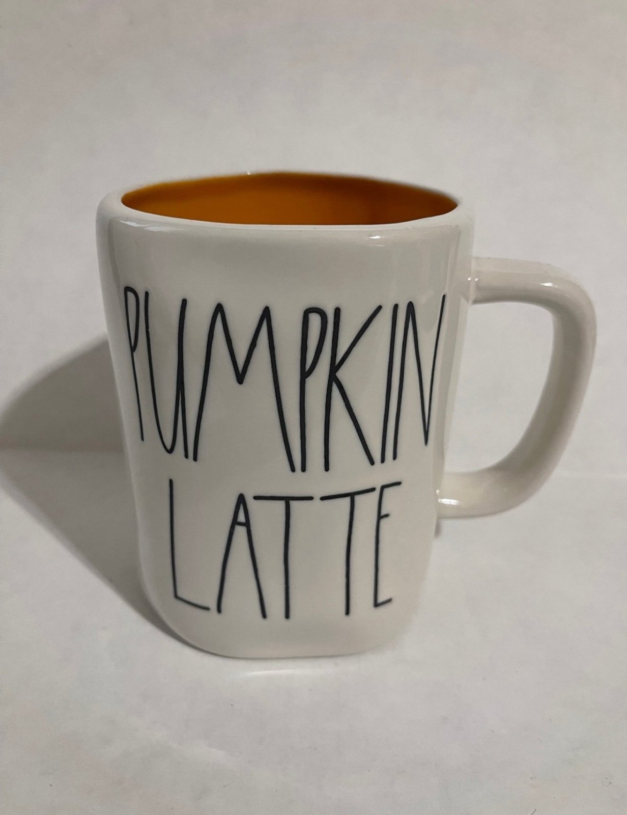 Rae Dunn RARE Pumpkin Latte (orange inside) HTF