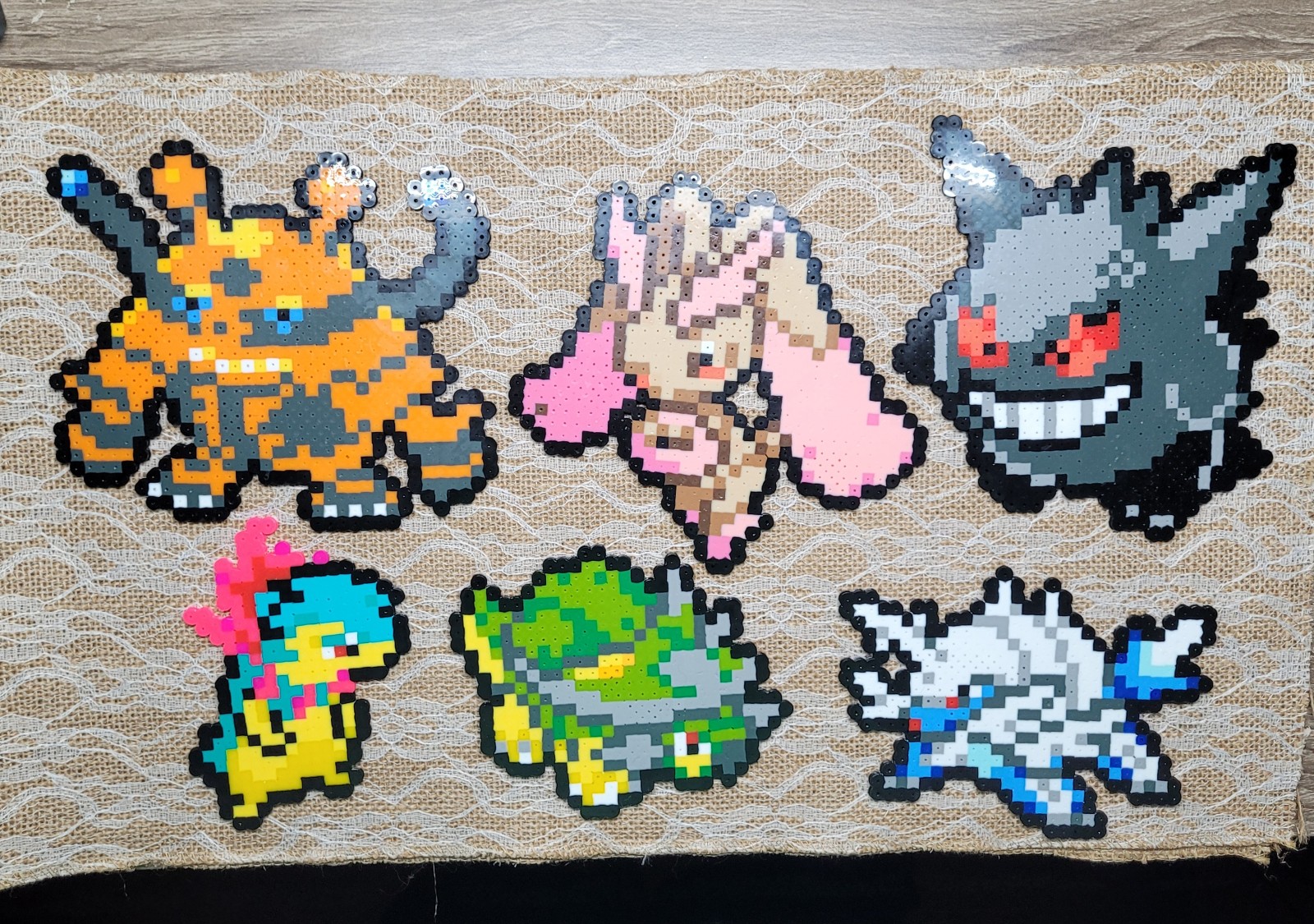 *Custom Bundle* Shiny Pokemon Team of 6 Perler Bead Pixel Art