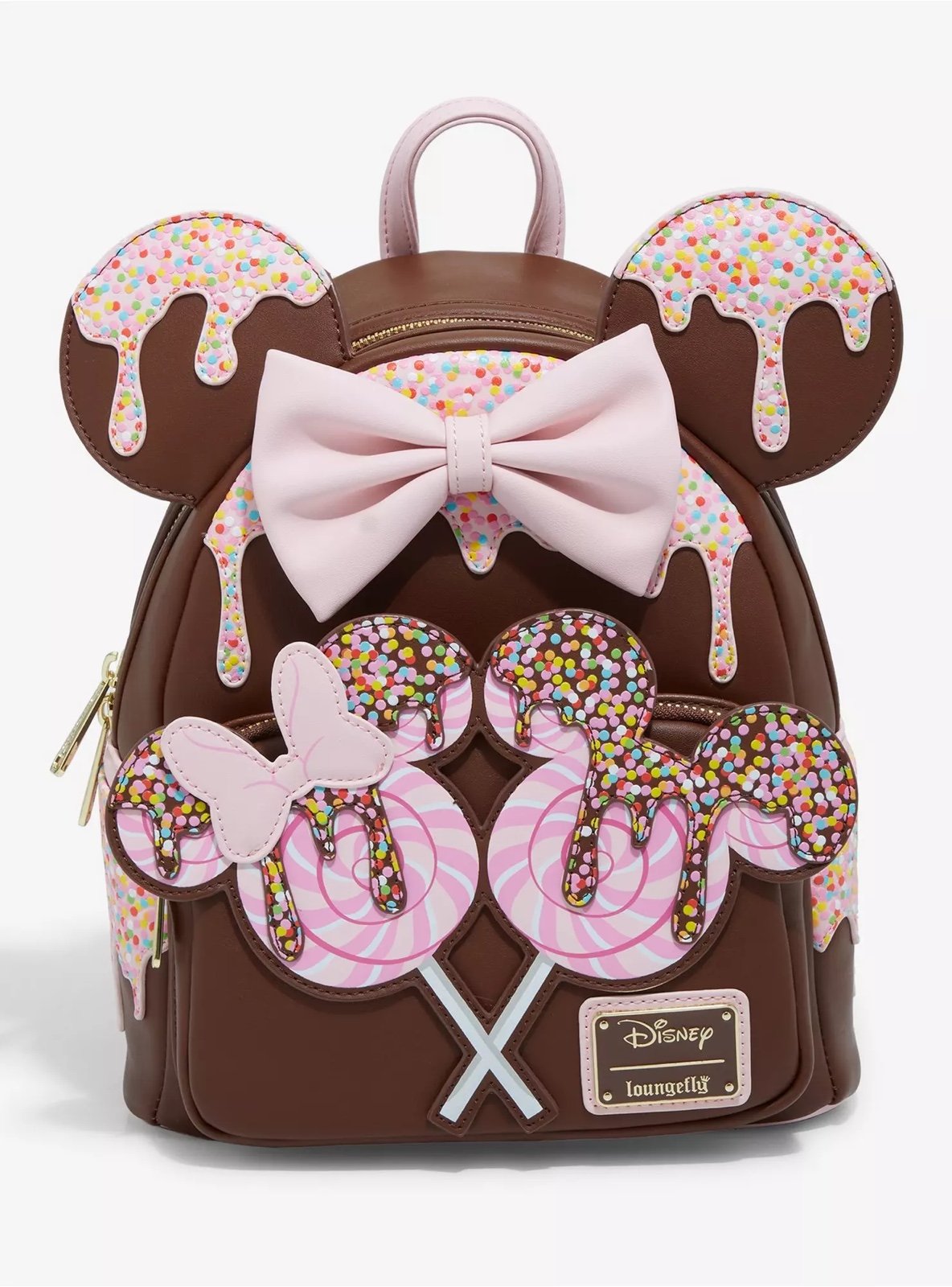 Loungefly Disney Minnie Mouse Chocolate Lollipop Ears Mini Backpack - BoxLunch