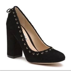 Size 10 Karl Lagerfeld Paris Woman Black Sugar Suede Leather Shoes