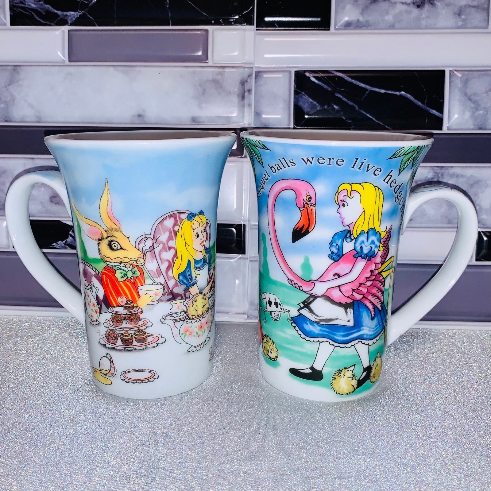 Alice in Wonderlands cafe ceramic mug set 2010 Paul Cardew