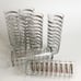 VTG Set 7 Libbey Element Tom Collins Ice Tea Glasses Diagonal Silver Stripes