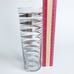 VTG Set 7 Libbey Element Tom Collins Ice Tea Glasses Diagonal Silver Stripes