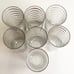VTG Set 7 Libbey Element Tom Collins Ice Tea Glasses Diagonal Silver Stripes