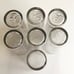 VTG Set 7 Libbey Element Tom Collins Ice Tea Glasses Diagonal Silver Stripes