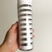 VTG Set 7 Libbey Element Tom Collins Ice Tea Glasses Diagonal Silver Stripes