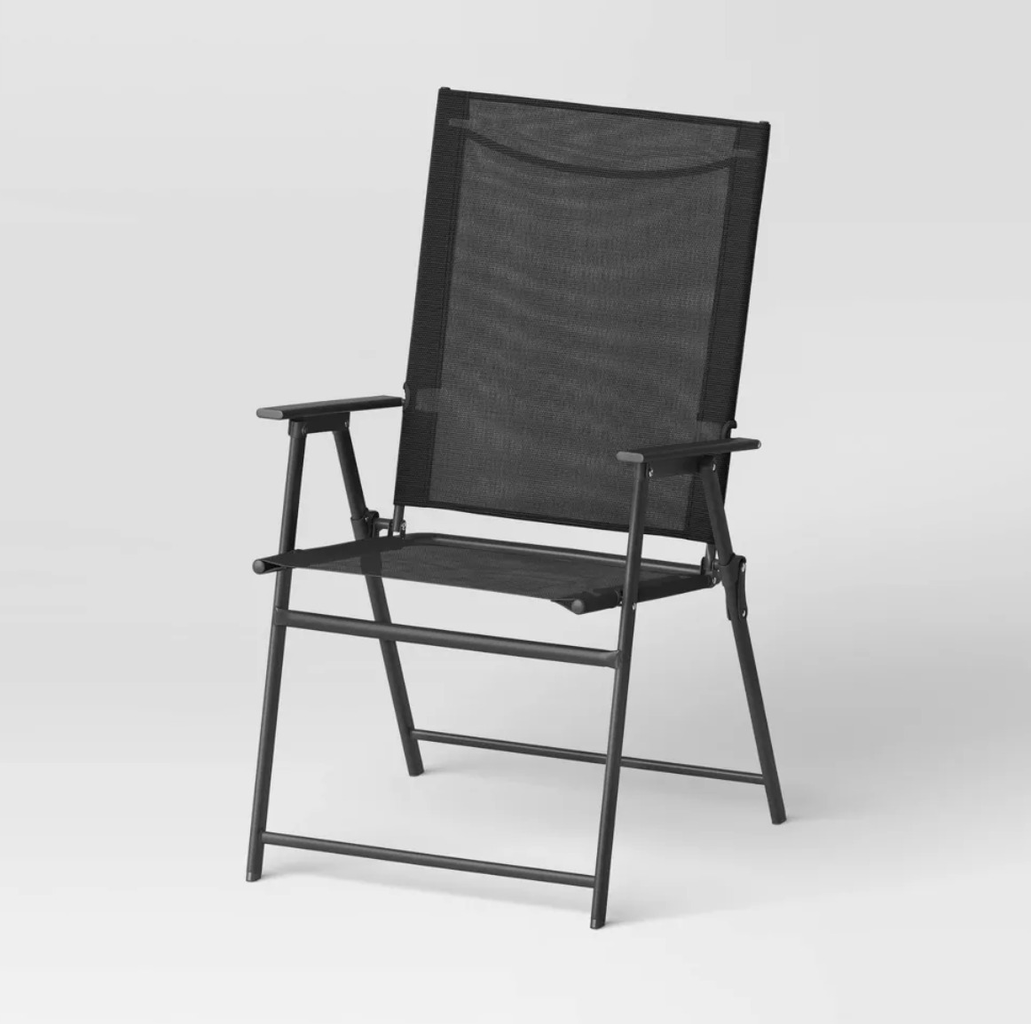 Sling Folding Chair - Black - Room Essentials: Weather-Resist ant, No Assembly,