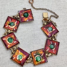 Vintage modernist enameled bracelet